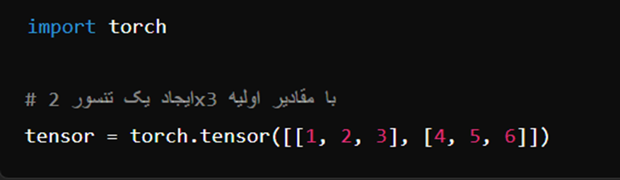 1. تنسور (Tensor)