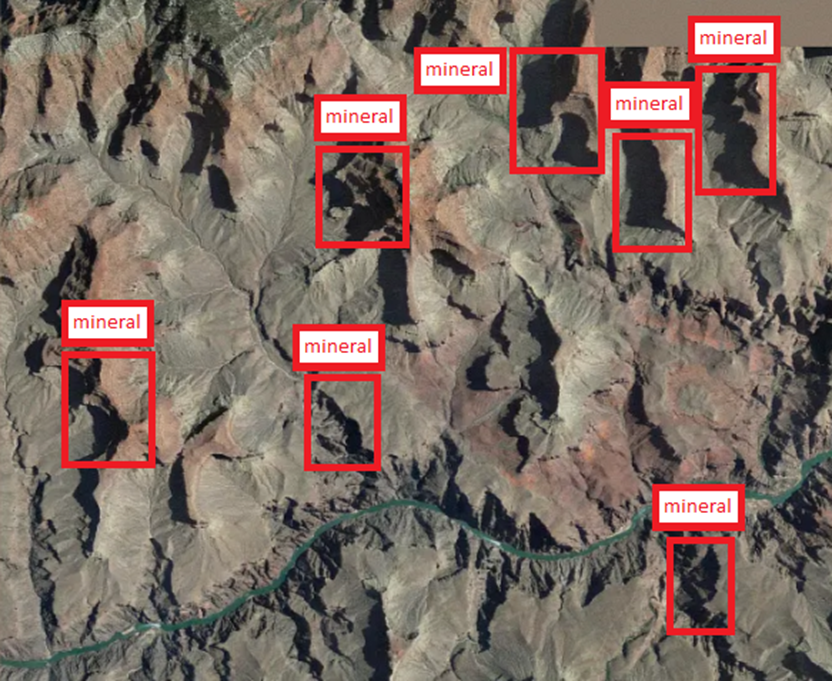 فناوری بینایی کامپیوتر ویژگی‌های زمین‌شناسی را شناسایی کرده و الگوهای حضور مواد معدنی را تشخیص می دهد.